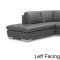 Dark Chocolate Leather Upholstered Contemporary Sectional Sofa