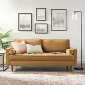 Valour Sofa in Cognac Velvet Fabric by Modway w/Options