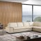 ML157 Sectional Sofa in Beige Leather by Beverly Hills