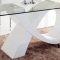 989 Dining Table in White by ESF w/Glass Top & Options