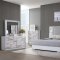 Ylime Bedroom Set 5Pc in Faux White Marble by Global w/Options