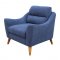 Gano Sofa 509514 in Navy Blue Fabric by Coaster w/Options