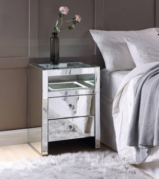 Malish Accent Table 97685 in Mirrored by Acme [AMAT-97685 Malish]