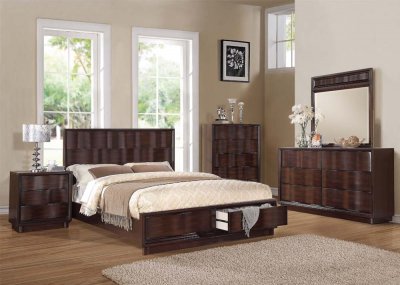 20520 Travell Bedroom in Walnut by Acme w/Options