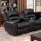 Wales Reclining Sectional Sofa CM6987 in Brown Leatherette