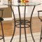 Metal Base Glass Top Contemporary Counter Height Dinette Table