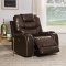 Braylon Motion Sofa 55415 in Brown PU by Acme w/Options