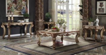 Vendome Coffee Table 83000 in Gold Patina by Acme w/Options [AMCT-83000-Vendome]