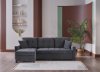 Mocca Sectional Sofa in Selma Gray Fabric by Bellona