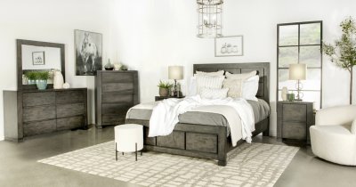 Lorenzo Bedroom Set 5Pc 224261 in Dark Gray by Coaster w/Options