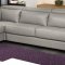 Gary Sectional Sofa in Ash Gray Italian Leather by J&M