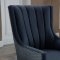 Palmer Accent Armchair in Navy Fabric by Bellona