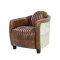 Brancaster Chair 53547 in Brown Leather by Acme w/Options