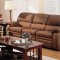 Soft Chocolate Microfiber Reclining Living Room Sofa w/Options