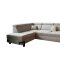 Garda Sectional Sofa in Light Gray Fabric by ESF w/Bed & Storage