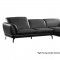 Orchard Sectional Sofa Black Leather by Beverly Hills