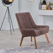 Revere Accent Chair Set of 2 in Brown Fabric by Bellona