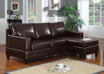 15915 Vogue Sectional Sofa in Espresso Bonded Leather by Acme [AMSS-15915 Vogue]