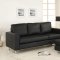 CM2122BK Avon Sofa & Ottoman Set in Black Leatherette