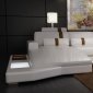 Massimo Sectional Sofa 6104 in White Bonded Leather by VIG
