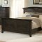 Dark Oak Transitional Arched Bed w/Optional Case Pieces