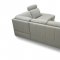 Ella Sectional Sofa Taupe Full Leather by ESF w/ Bed & Storage