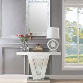 Nysa Console Table & Mirror Set 90064 in Mirror by Acme