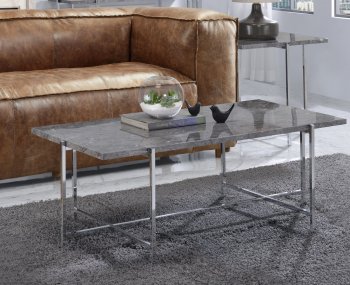 Adelae 3Pc Coffee & End Table Set 83935 in Chrome by Acme [AMCT-83935-Adelae]