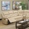 9173 Reclining Sectional Sofa in Cream Bonded Leather w/Options