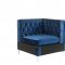 Jaszira Sectional Sofa 6Pc 57340 in Blue Velvet by Acme