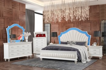 Penta Bedroom Set 5Pc in White [ADBS-Penta White]