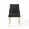 Viscount Dining Chair Set of 2 in Black Velvet by Modway