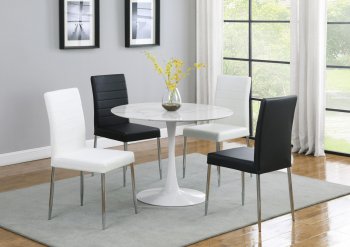 Arkell Dining Room Set 5Pc in White 193051 by Coaster [CRDS-193051 Arkell]