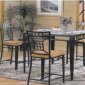 Glass Top Modern Counter Height Dining Table w/Optional Chairs