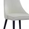 Milano Dining Chair Set of 2 in White Leather by J&M