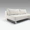 Sand, Olive or Grey Fabric Modern Sofa Bed Lounger