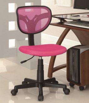 Pink Mesh Backrest Modern Office Task Chair w/Gas Lift