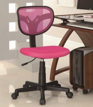 Pink Mesh Backrest Modern Office Task Chair w/Gas Lift [CROC-800055P]