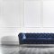 Glamour Sofa in Blue Velour Fabric by J&M w/Options