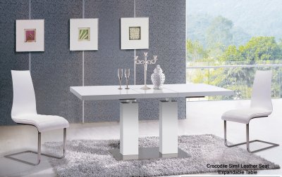 VA9830 Delfina Dining Table in White by At Home USA w/Options
