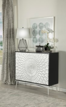 959584 Accent Cabinet in Black & Silver by Coaster [CRCA-959584]