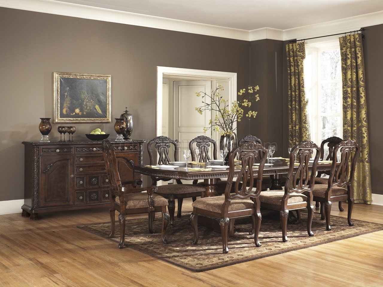 North Shore Dining Table D553 55 Dark Brown By Ashley Furniture