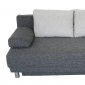Grey Plush Textured Fabric Modern Sofa Bed Convertible w/Storage