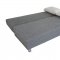 Grey Plush Textured Fabric Modern Sofa Bed Convertible w/Storage
