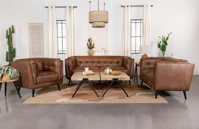 Thatcher Sofa 509421 in Brown by Coaster w/Options