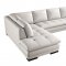 ML157 U-Shaped Sectional Sofa in Smoke Leather by Beverly Hills