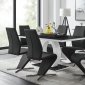 9702D Dining Room Set 5Pc in Black & White by Lifestyle