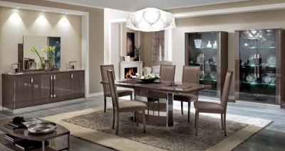 Platinum Slim Dining Table by ESF w/Options
