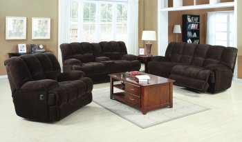 50475 Ahearn Motion Sofa in Chocolate Fabric by Acme w/Options [AMS-50475 Ahearn]