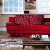 Fantasy Story Red Sofa Bed in Fabric by Istikbal